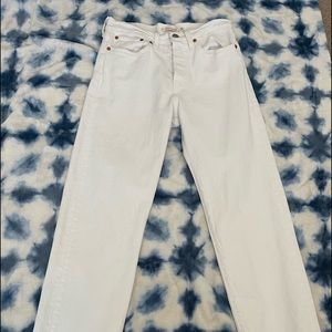Levi white wedgie straight jeans